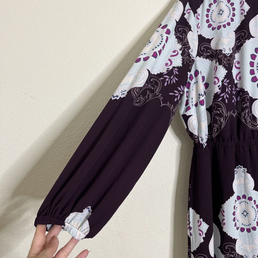 Lane Bryant Purple and White Floral Midi Dress - Picture 3 of 15